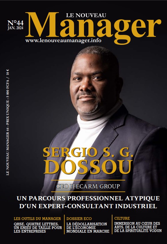 Couverture du Nouveau Manager n° 44 consacrée à Sergio DOSSOU